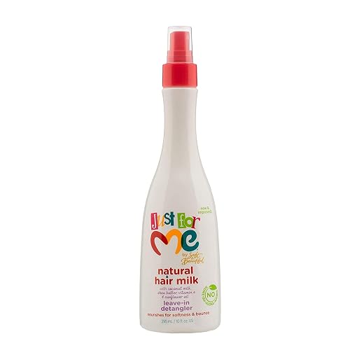 Just for Me Natural Hair Milk Detangler - Detangles & Helps Prevent Breakage, For All Hair Textures, Contains Coconut Milk, Shea Butter & Sunflower