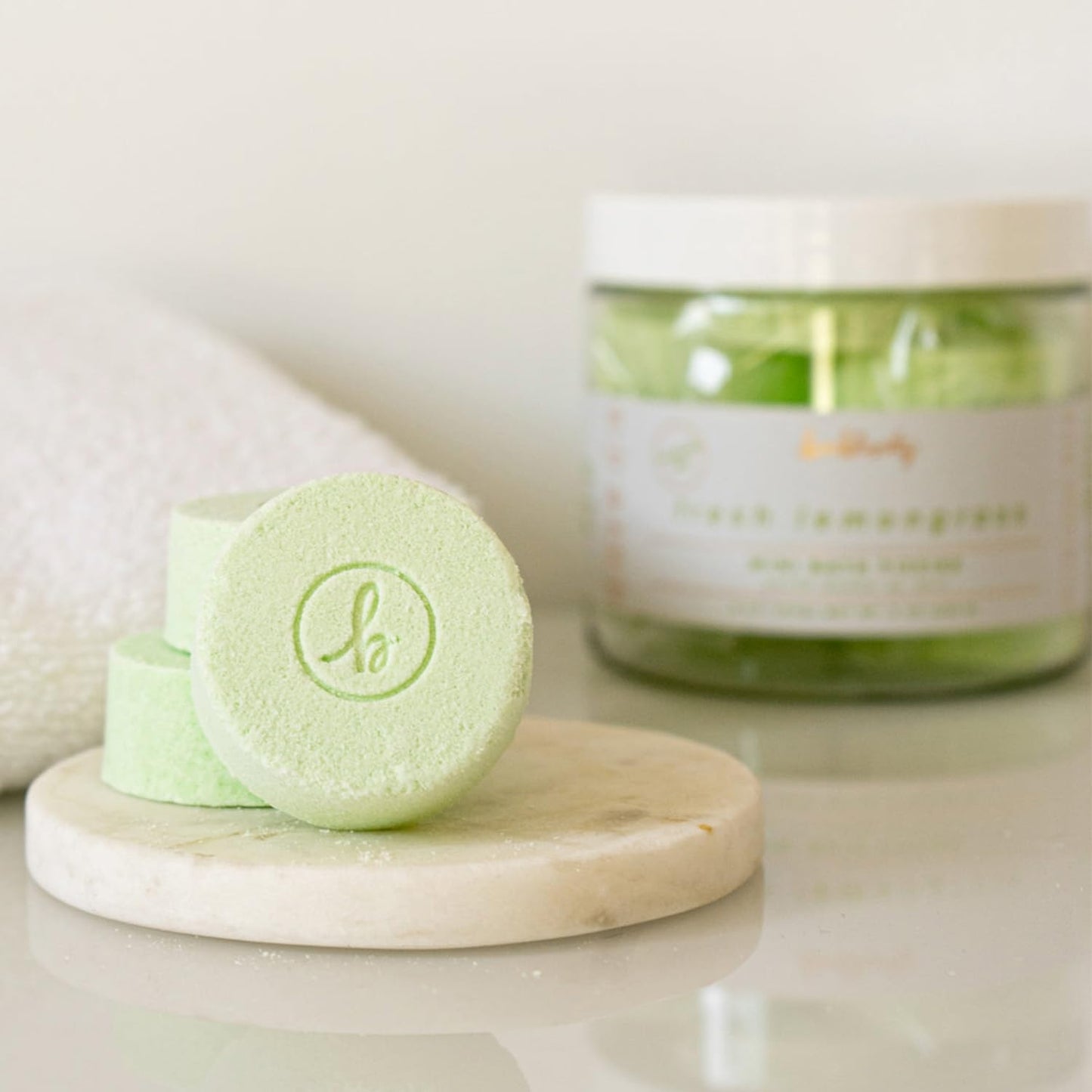 Bonblissity Mini Bath Bombs for Women, 8 pcs - Fresh Lemongrass Scented Fizzies, Multipurpose Moisturizing Bath Bomb, Shower Steamer, or Foot Soak…