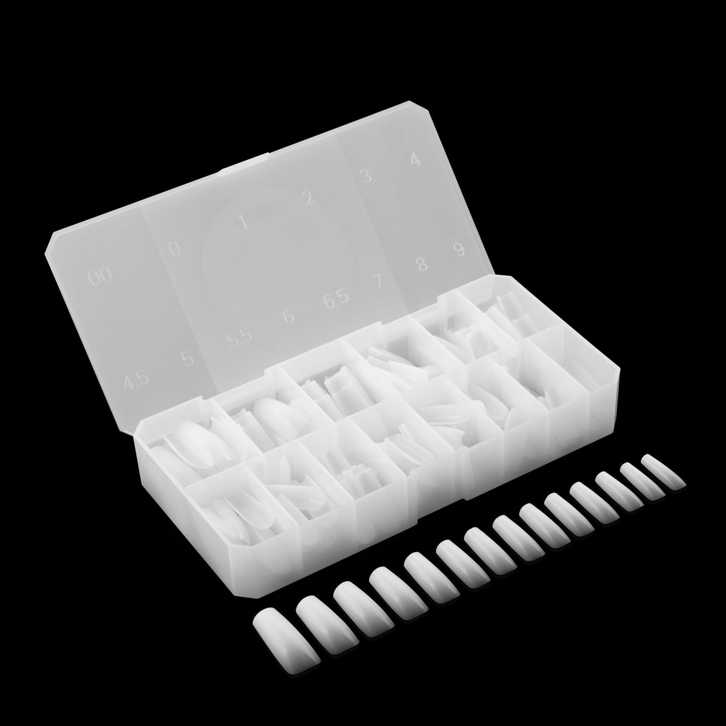 Apres Ombre Gel-X® Box of Nail Tips, 14 Sizes 00-9, Premium Quality (Sculpted Square Long, 210 Count) Beauty & Personal Care APRÉS