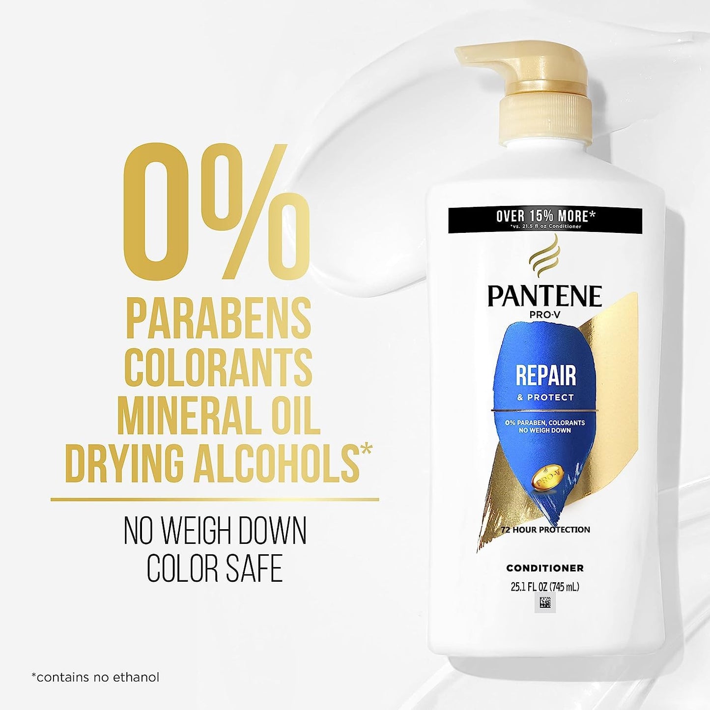 Pantene Shampoo, Conditioner and Hair Treatment Set, Repair & Protect for Damaged Hair, Safe for Color-Treated Hair