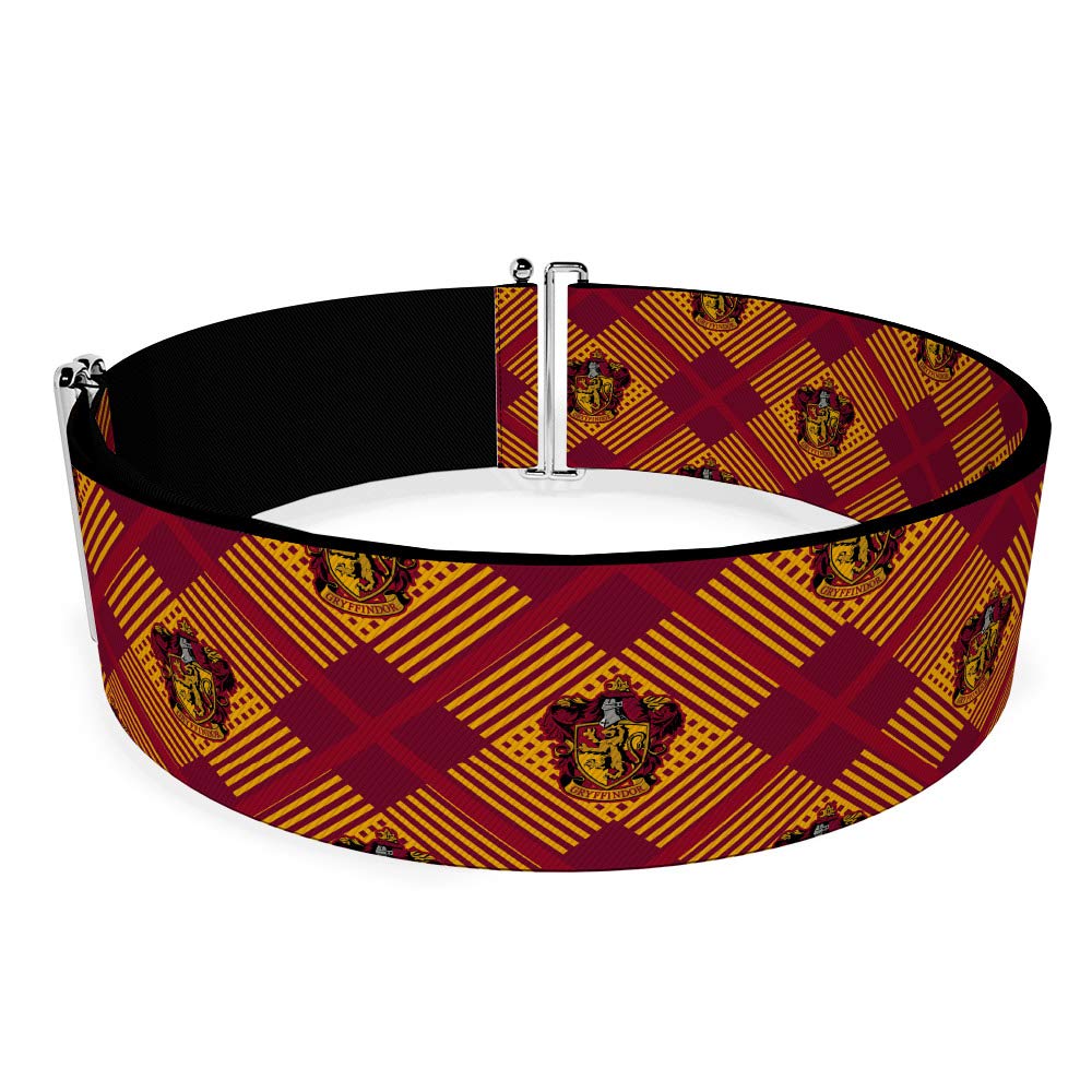Belt Women's Cinch Harry Potter Gryffindor Crest Plaid Reds Gold 23 to 44 Inches