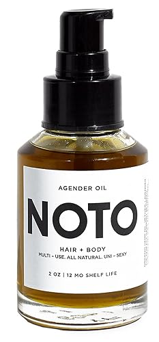 NOTO Botanics - Natural & Vegan Agender Oil Anywhere (Face + Body) | Clean, Natural, Non-Toxic Beauty (2 oz | 60 ml)