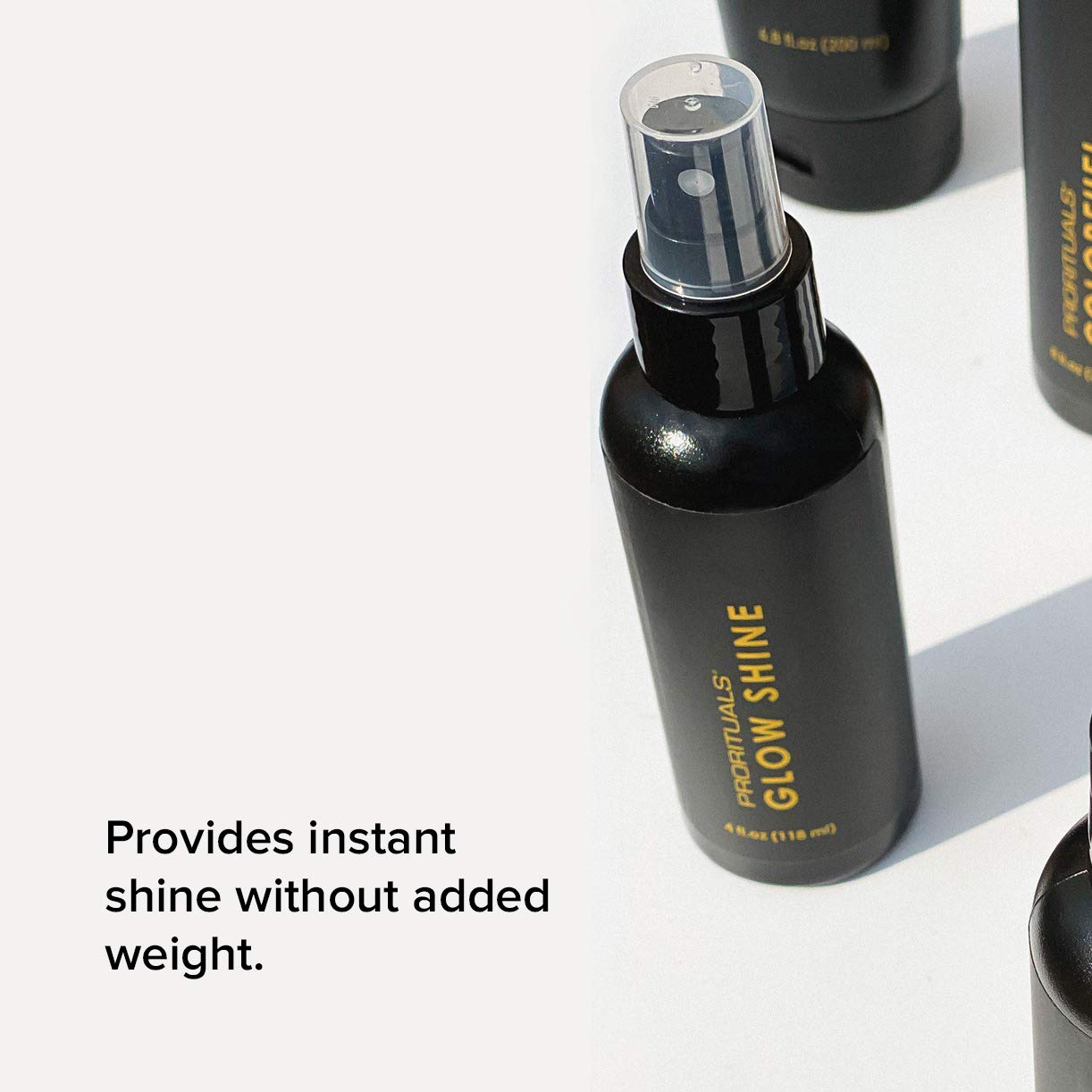 Prorituals Glow Shine Spray - Blow Dry Spray - Illuminates, De-frizzes - Heat Protectant Spray, 4 oz