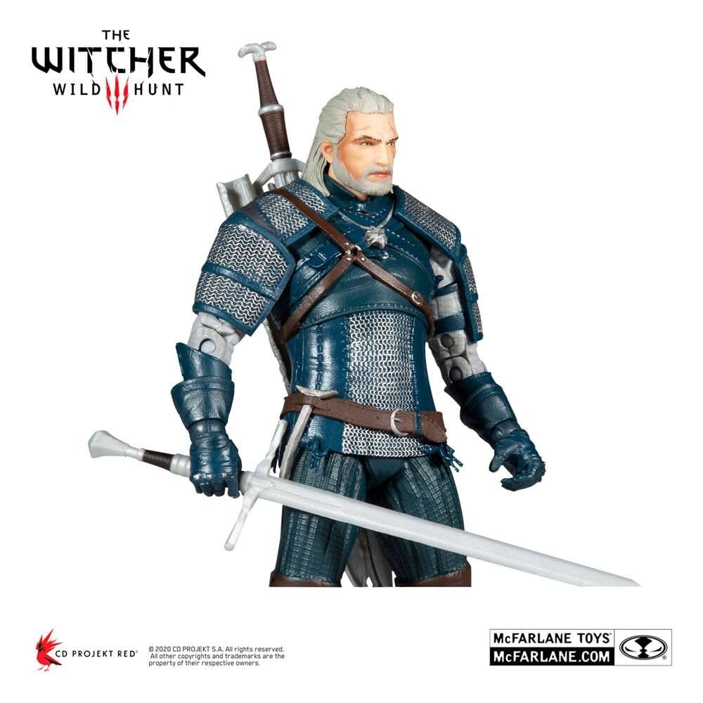 McFarlane Toys The Witcher Geralt of Rivia (Viper Armor: Teal) 7" Action Figure with Accessories