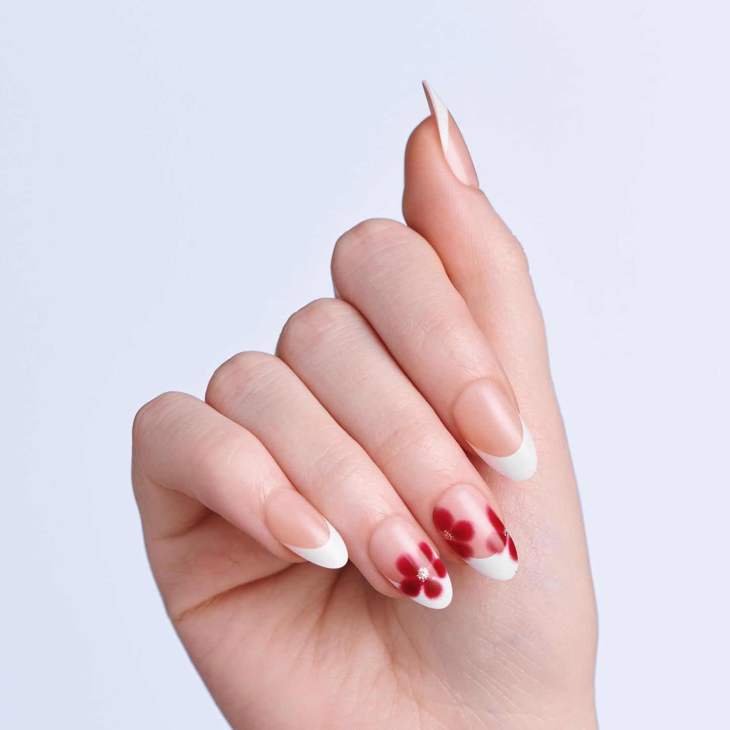 Kiss Impress No Glue Mani Press On Nails, Design, 'Hampton', Red, Medium Size, Almond Shape, Includes 30 Nails, Prep Pad, Instructions Sheet, 1 Beauty & Personal Care imPRESS