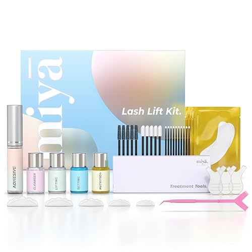 Keratin Lash Lift Kit | Eyelash Perm Kit | Semi-Permanent LVL Curling & Lifting Eyelashes | Lasts Up to 6 Weeks | Includes All Tools | Home & Salon