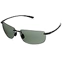 Hobie Rips Polarized Rimless Sunglasses, Shiny Black, 62 mm