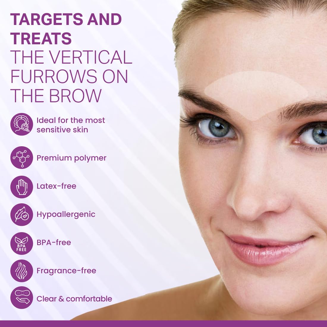 Furlesse Elevens Wrinkle Patches – 30 Non-Invasive Overnight Anti-Wrinkle Patches for Frown Lines, Anti-Aging Skincare, 30-Day Supply