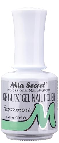 Mia Secret Professional Soak Off UV/LED Gelux Gel Nail Polish Lacquer 1/2 oz (PEPPERMINT) Beauty & Personal Care Mia Secret