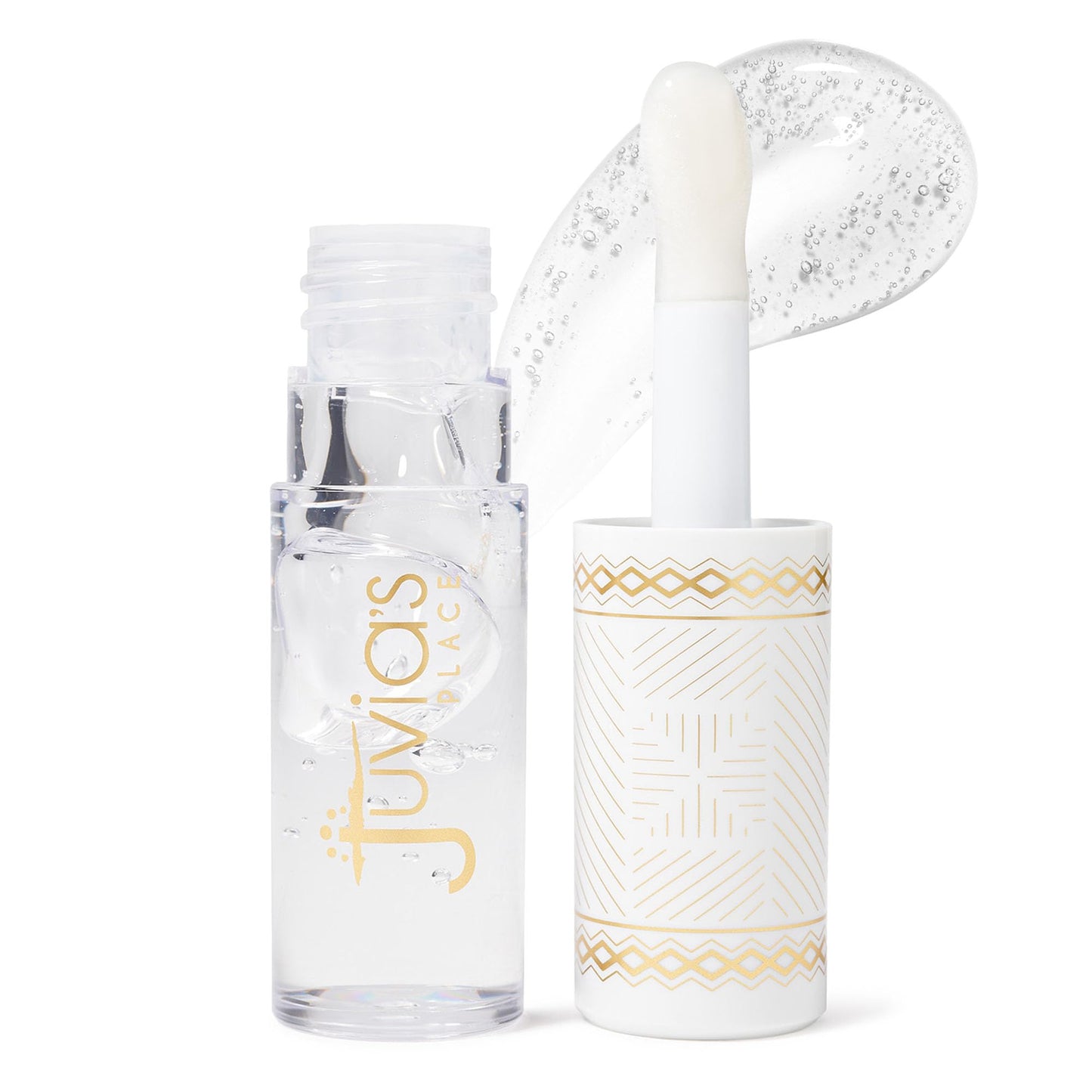 Juvia's Place Magic Lip Oil - White Peach - Smooth, Hydrating w/Vitamin E for Soft, Glossy, Juicy Lips - Infused with Fruit Extracts - Tinted,