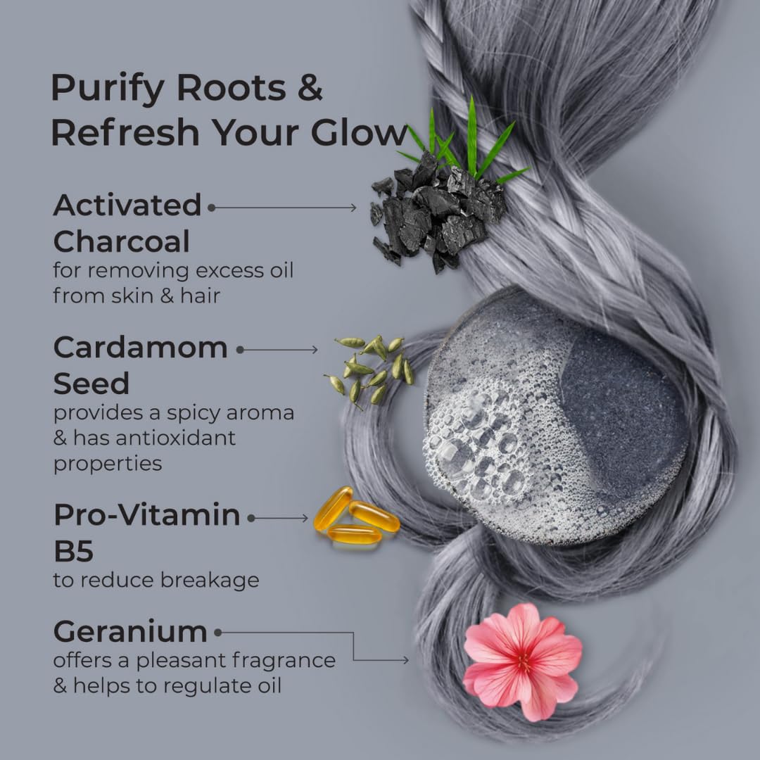 Jack59 All Natural Shampoo and Conditioner Set for Fine Hair, Bar Shampoo and Conditioner with Activated Charcoal to Detoxify, Rejuvenate Scalp