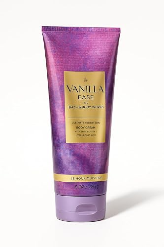 Bath & Body Works Vanilla Ease Ultimate Hydration Body Cream, 8 oz / 226 g - Aloe, Shea Butter, Cocoa Butter, 24-Hour Moisture (1)