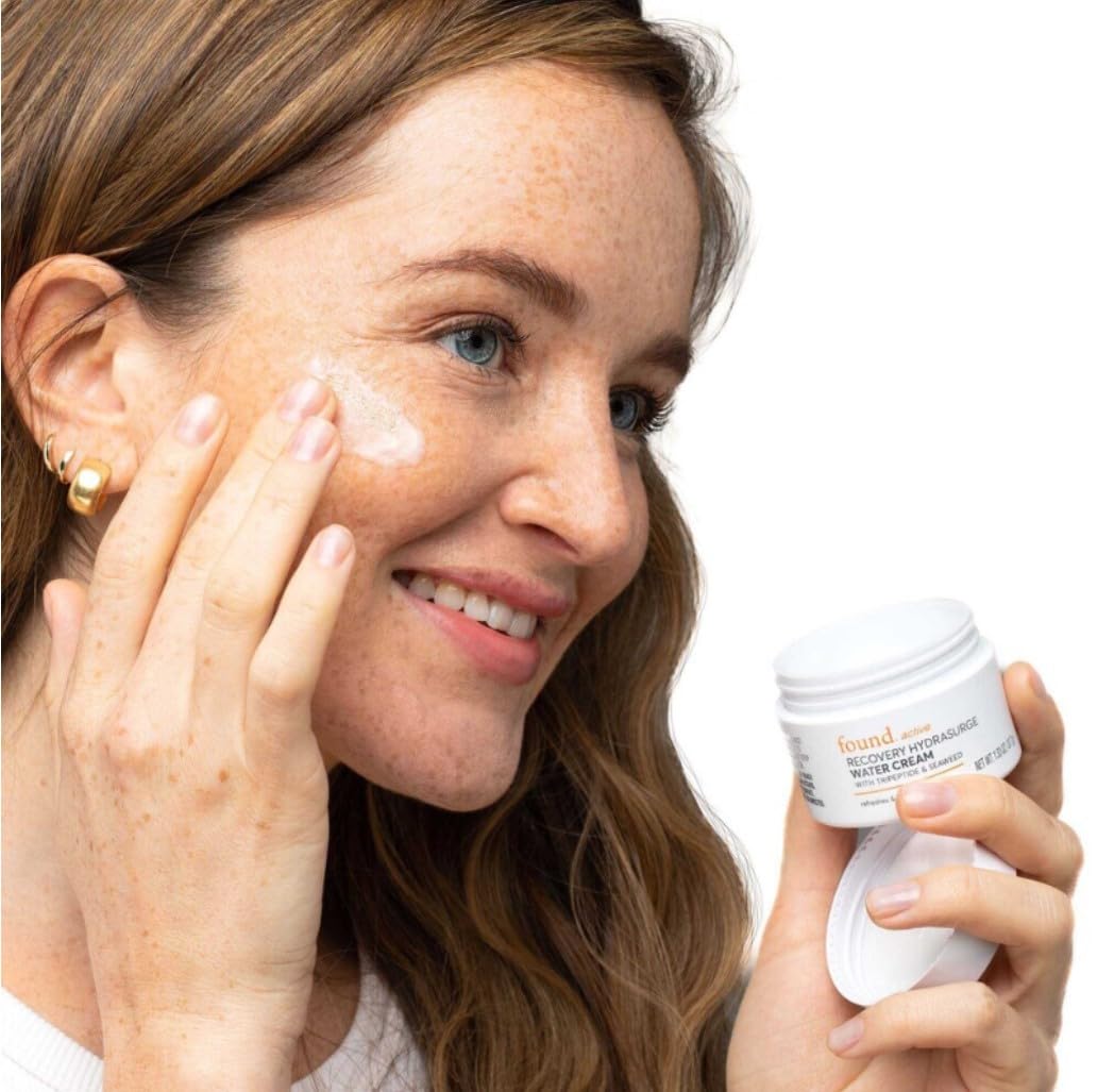 Found Active Recovery HydraSurge Water Cream for Face, Lightweight, Pore-Refining, Refreshes & Hydrates Skin, 1.33 oz.