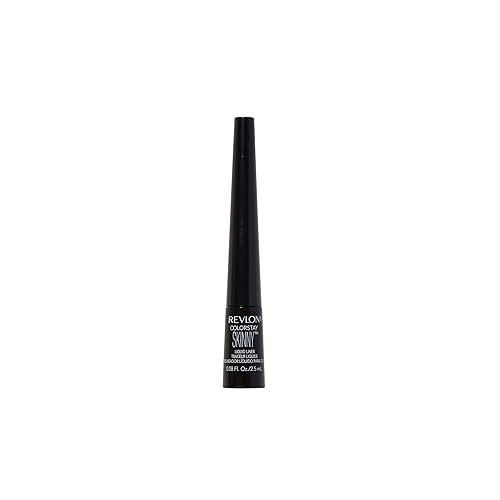 Revlon Skinny Liquid Eyeliner, ColorStay Eye Makeup, Waterproof, Smudge-proof, Longwearing with Ultra-Fine Tip, Black Out, 0.08 oz