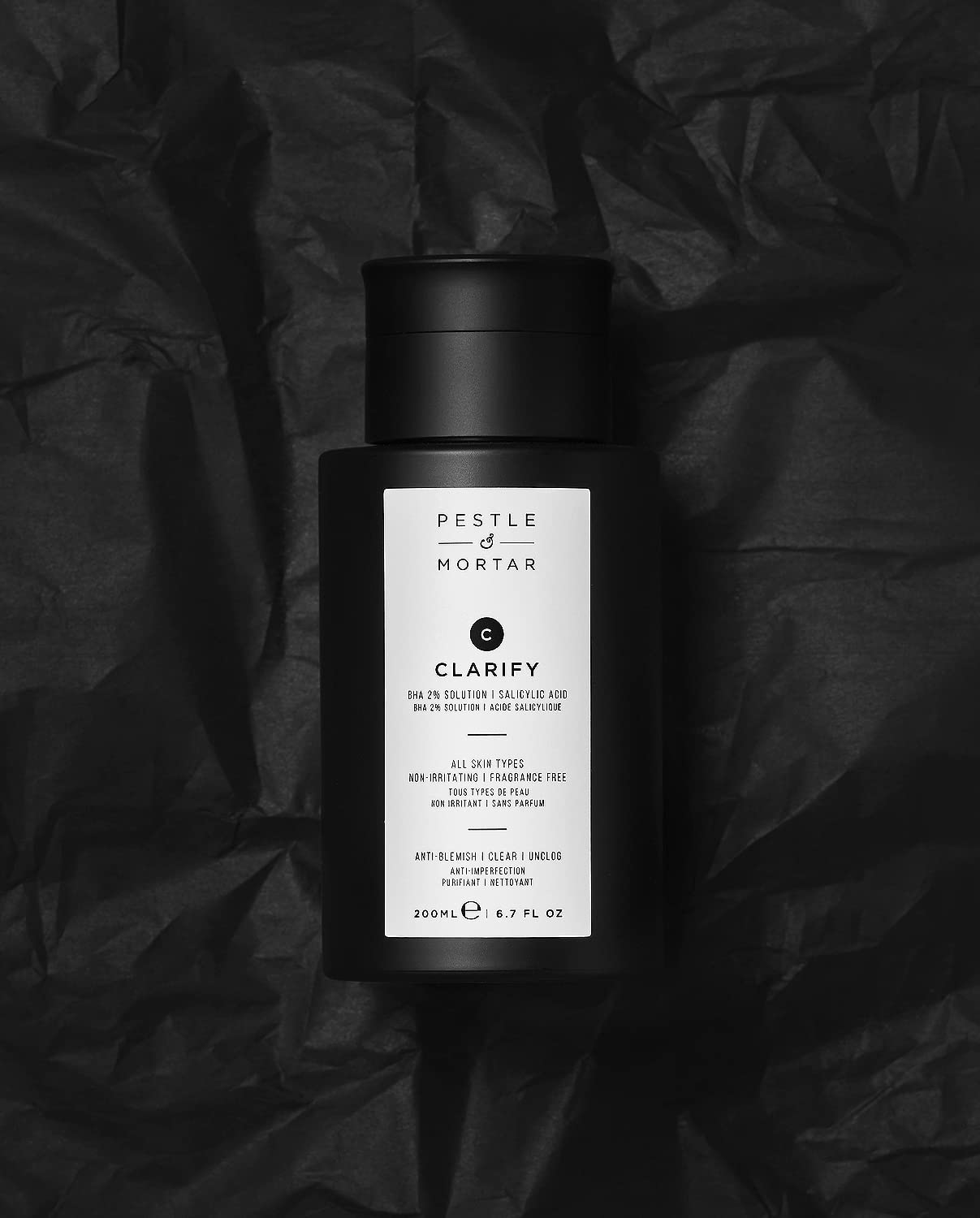 Pestle & Mortar Clarify 2% Salicylic Acid Toner, Acne Treatment and Clear Breakouts, Facial Exfoliant to removes Excess Oil, 6.76 oz