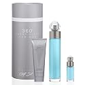 Perry Ellis 360° 3-Piece Gift Set - Men's Cologne - 3.4 fl oz EDT, 3 oz Shower Gel, .25 fl oz EDT mini travel spray - fresh, woody, citrus, aquatic,
