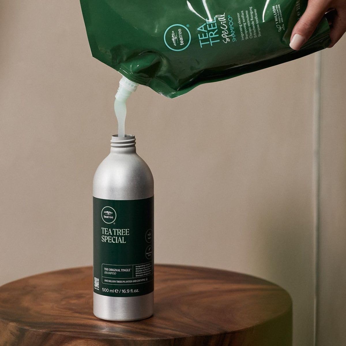 Tea Tree Special Shampoo Aluminum Bottle, Deep Cleans, Refreshes Scalp, For All Hair Types, Especially Oily Hair, 16.9 oz