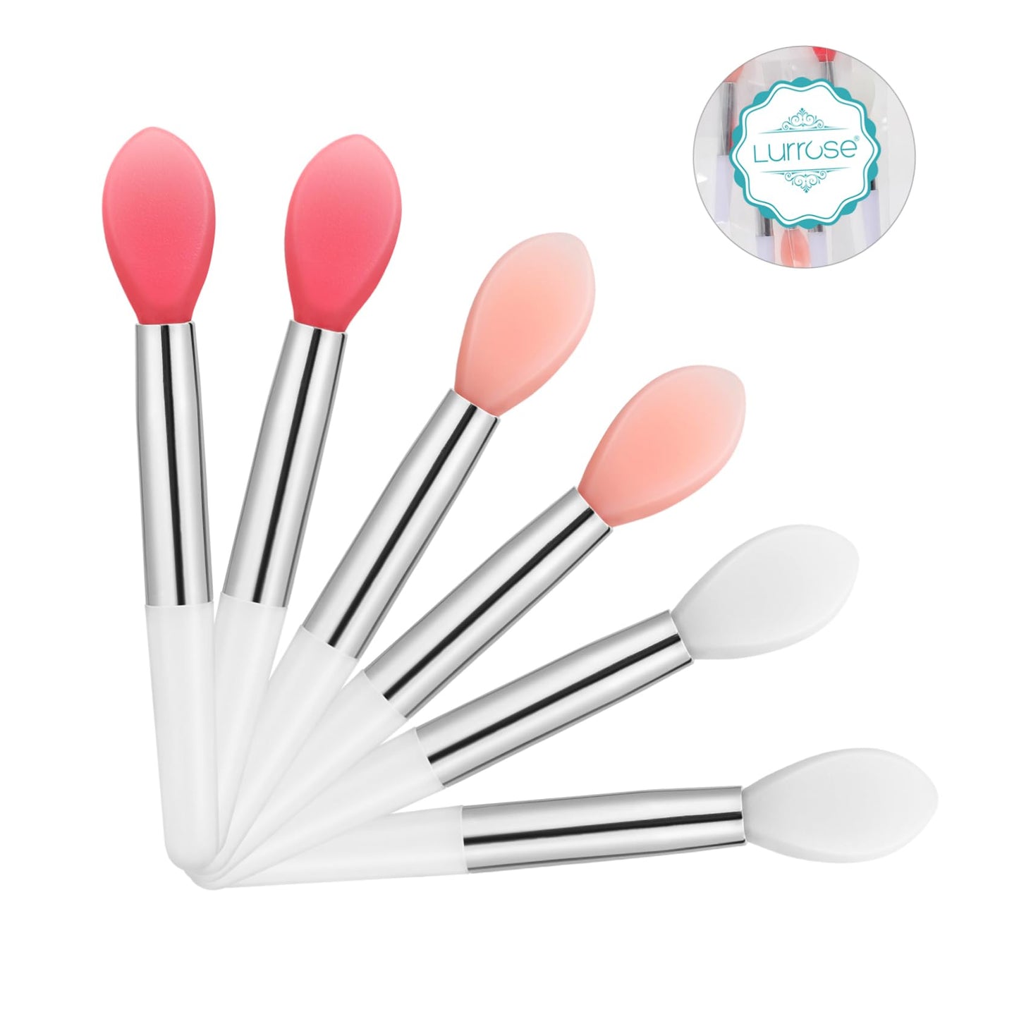 6pcs Silicone Lip Balm Applicator, Small Makeup Applicator for Lip, Lip Brush Applicator