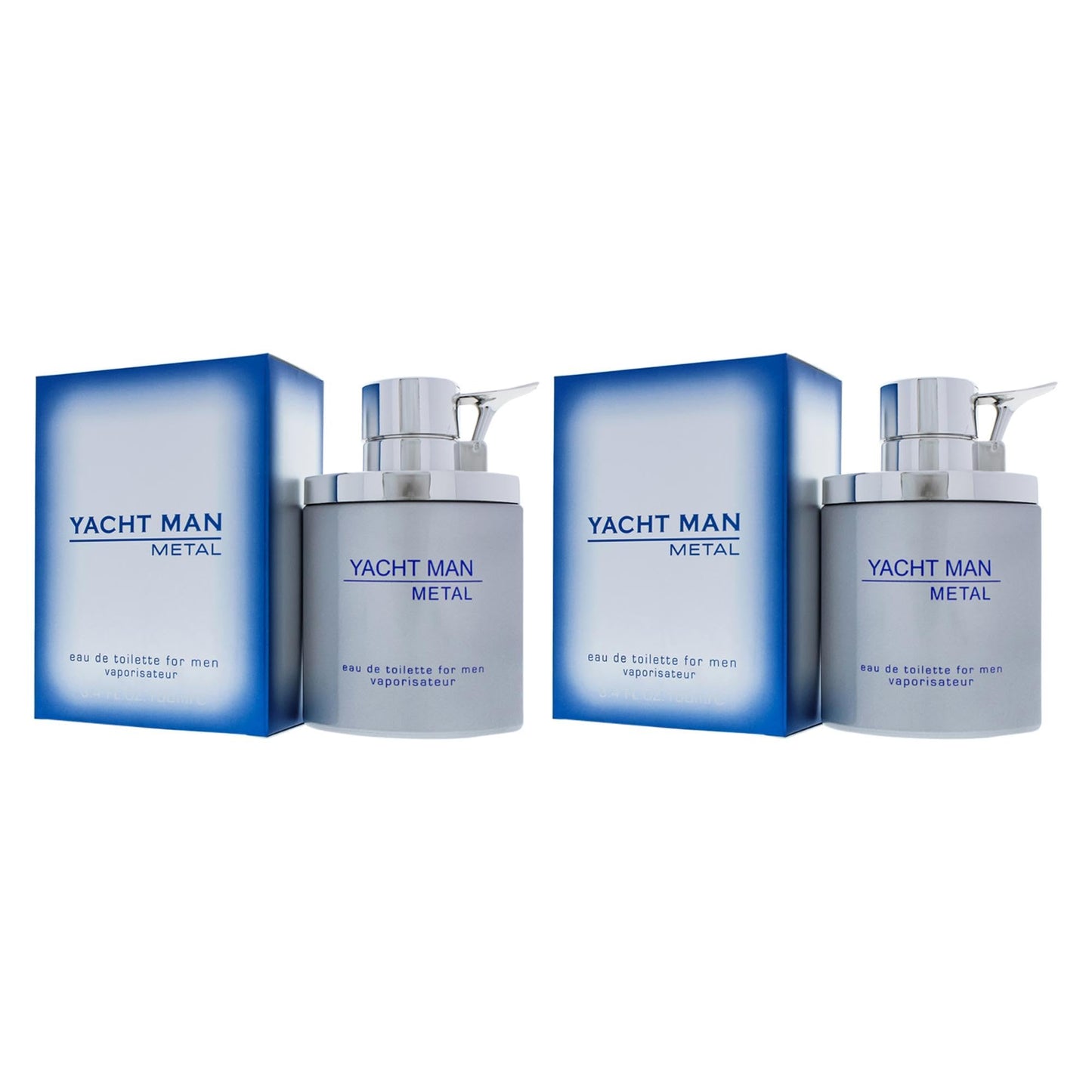 Myrurgia Yacht Man Metal EDT Spray Men 3.4 oz Pack of 2