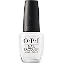 OPI Nail Lacquer Alpine Snow | Opaque Soft White Crème Chip Resistant Nail Polish | Fast Drying, Streak Free