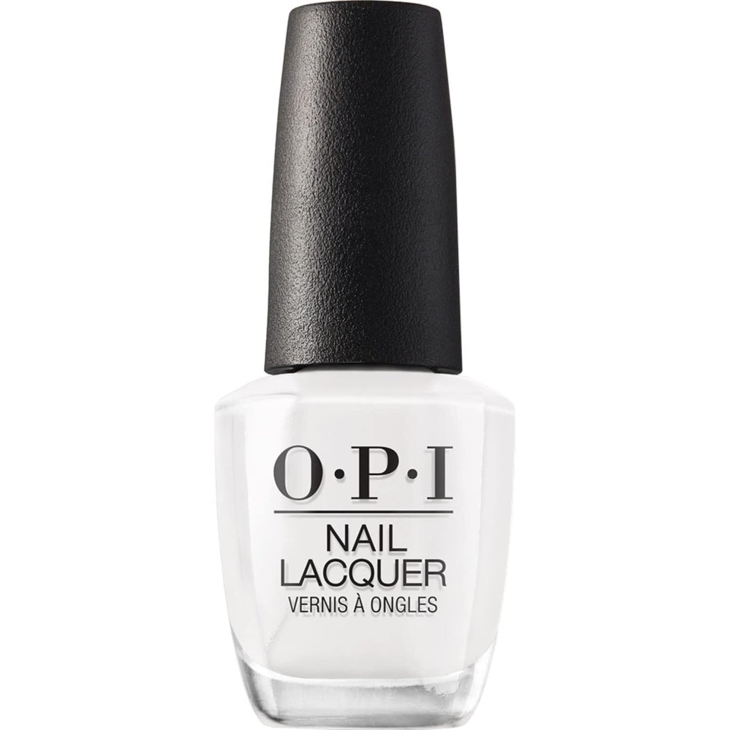 OPI Nail Lacquer Alpine Snow | Opaque Soft White Crème Chip Resistant Nail Polish | Fast Drying, Streak Free