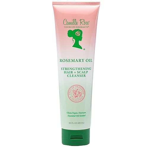 Camille Rose Rosemary Oil Hair and Scalp Cleanser with Castor, Peppermint & Rosemary Oils to Encourage Hair Growth & Remove Build Up, 8.5 fl oz