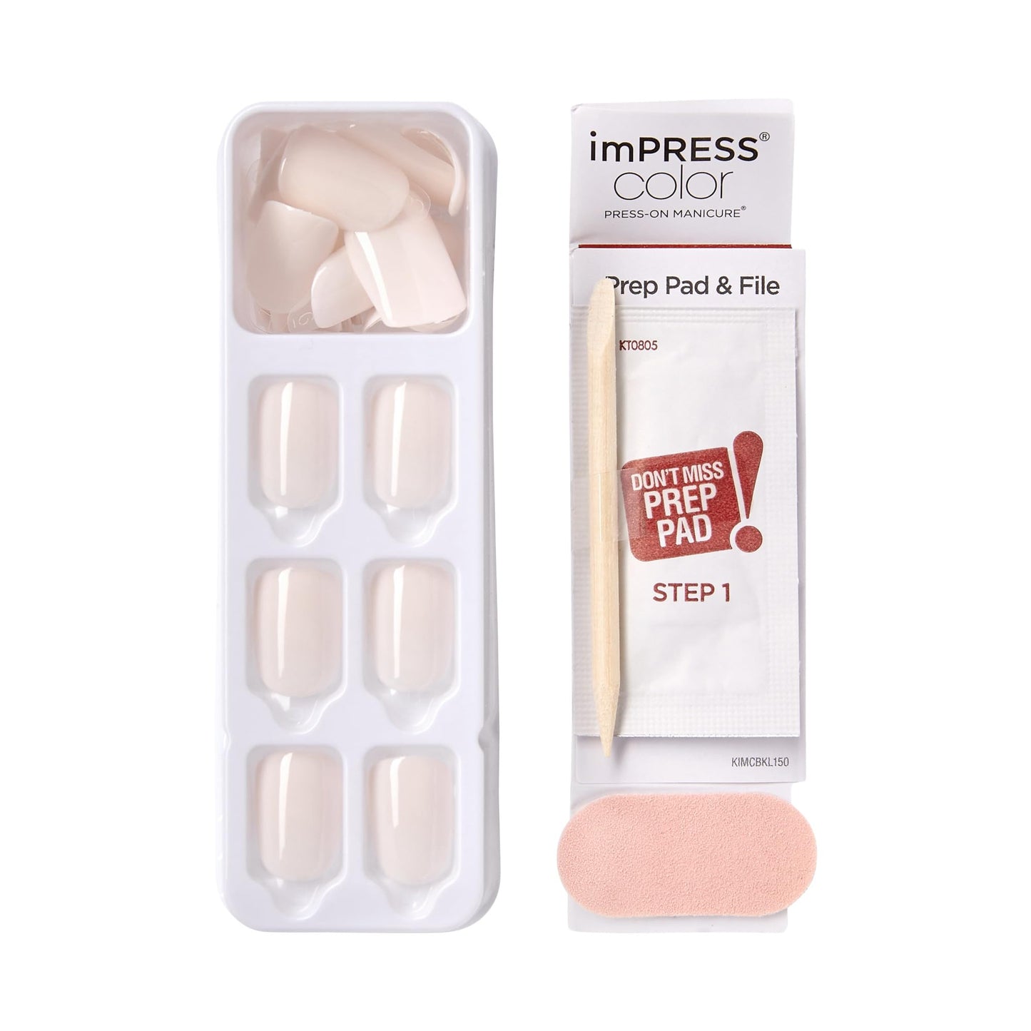 Kiss Impress No Glue Mani Press On Nails, Color, 'Point Pink', Pink, Short Size, Squoval Shape, Includes 30 Nails, Prep Pad, Instructions Sheet, 1 Beauty & Personal Care imPRESS