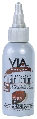 Via Natural Semi Permanent Hair Color 2oz 1PC (#104 - Natural Brown)