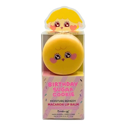 The Crème Shop Bubble Mates Macaron Lip Balm - Korean Lip Butter Balm Formulated with Hyaluronic Acid and Murumuru Butter for Moisturized, Smooth Lips
