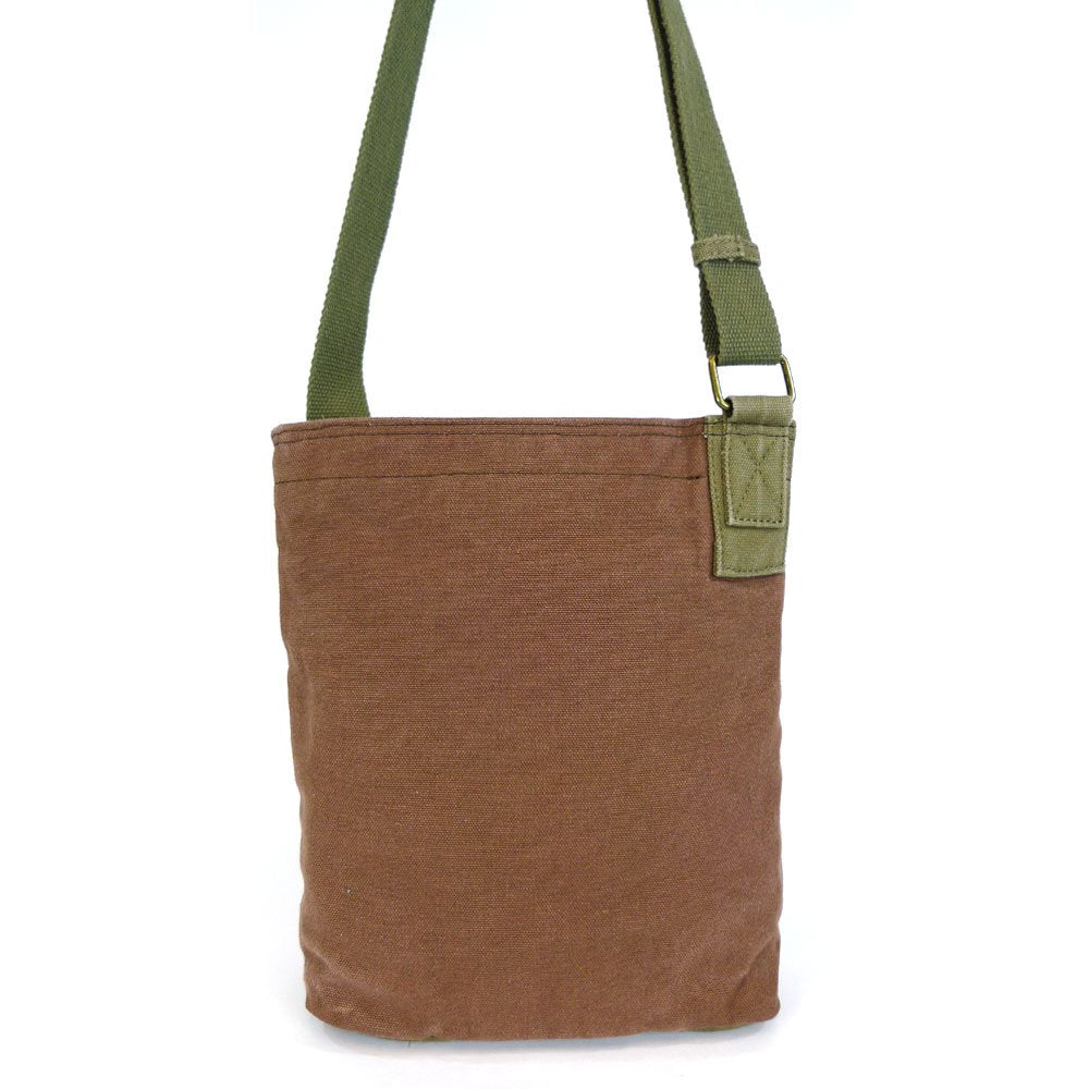 CHALA Handbag Canvas Crossbody Messenger Bags - FOX with coin purse (Mauve)