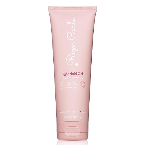Rizos Curls Light Hold Gel - Flexible, Flake-Free, Frizz-Free Hold & Shine - Defines & Moisturizes Wavy, Curly, Coily 1a-4c Hair Types with Aloe Vera