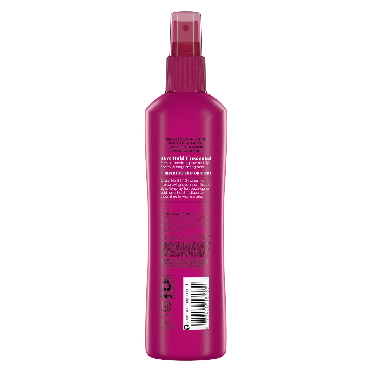 Suave Max Hold Non Aerosol Hairpsray Unscented 11 oz (Pack of 10)