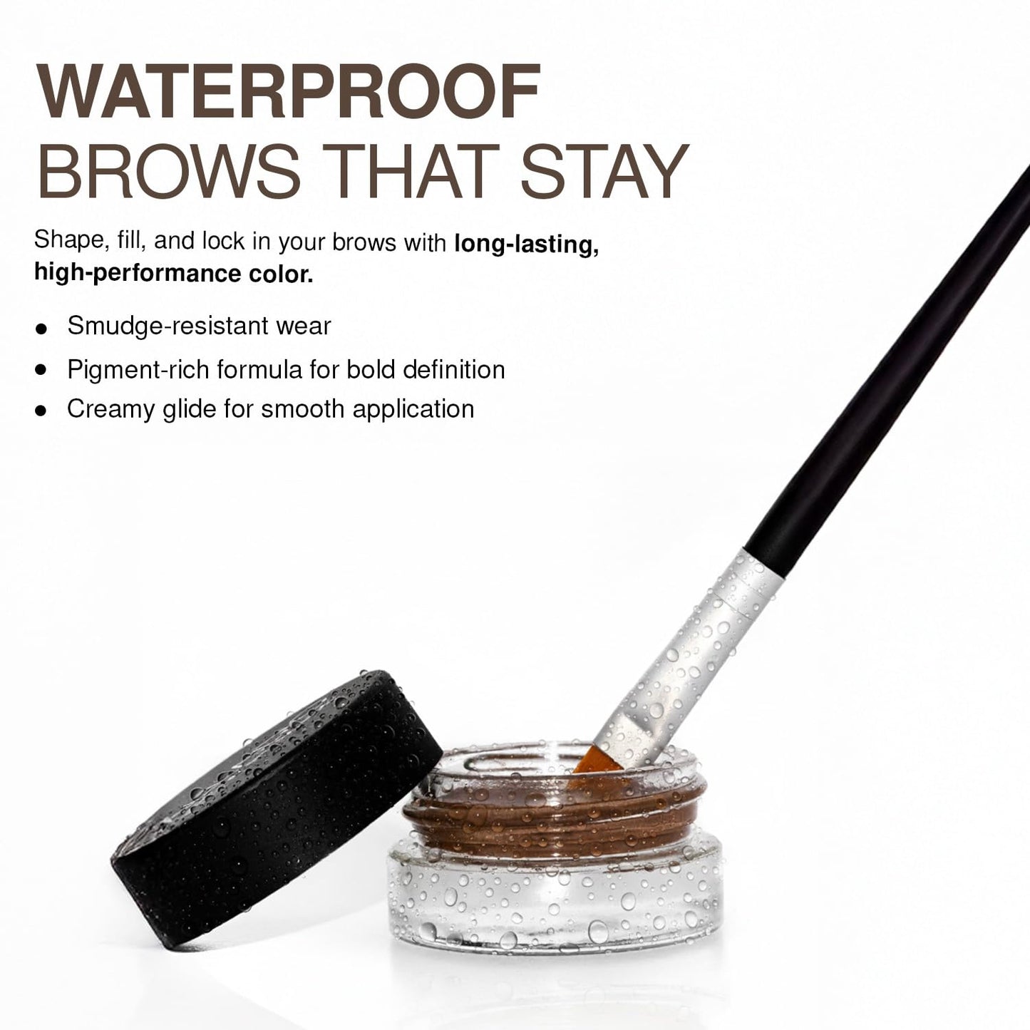 Palladio Brow Pomade Waterproof, 24 Hour Wear, Smudge Proof and Sweat Resistant Formula, Super Creamy Formula Glides on And Helps to Fill in Brows
