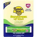 Banana Boat Aloe Vera with Vitamin E Sunscreen Lip Balm SPF 45 - .15 oz, Pack of 6