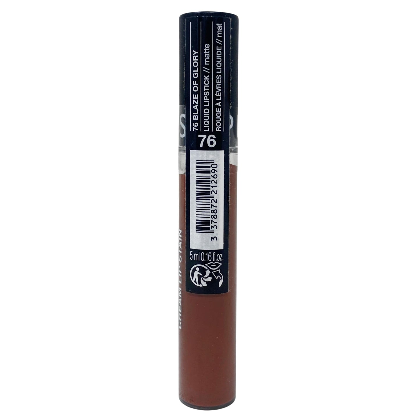 SEPHORA Collection Cream Lip Stain - 76 Blaze Of Glory (matte brown pink), 5 mL / 0.16 fl oz