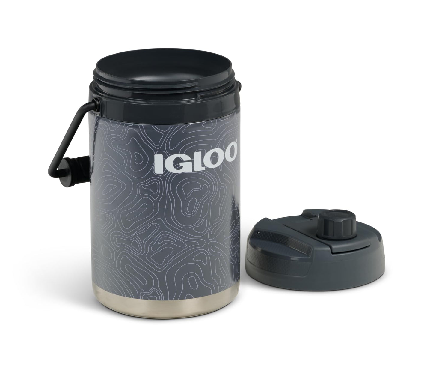 Igloo Trailmate Hybrid 54 oz Insulated Water Bottle, Large Sports Water Jug, Beverage Cooler, Carbonite