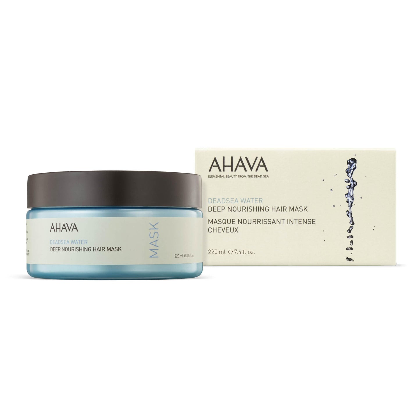 AHAVA Dead Sea Water Deep Nourishing Hair Mask - Rich & Creamy Mask Nourishing & Revitalizing Shine, Cures Daily Scalp & Hair Damage, includes