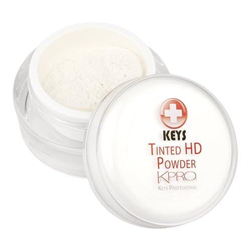 Keys KPRO All Natural Tinted HD Powder with OptiFX Adaptive Color Technology and Arrowroot Powder, Smooths Fine Lines and Blurs Imperfections, Vegan