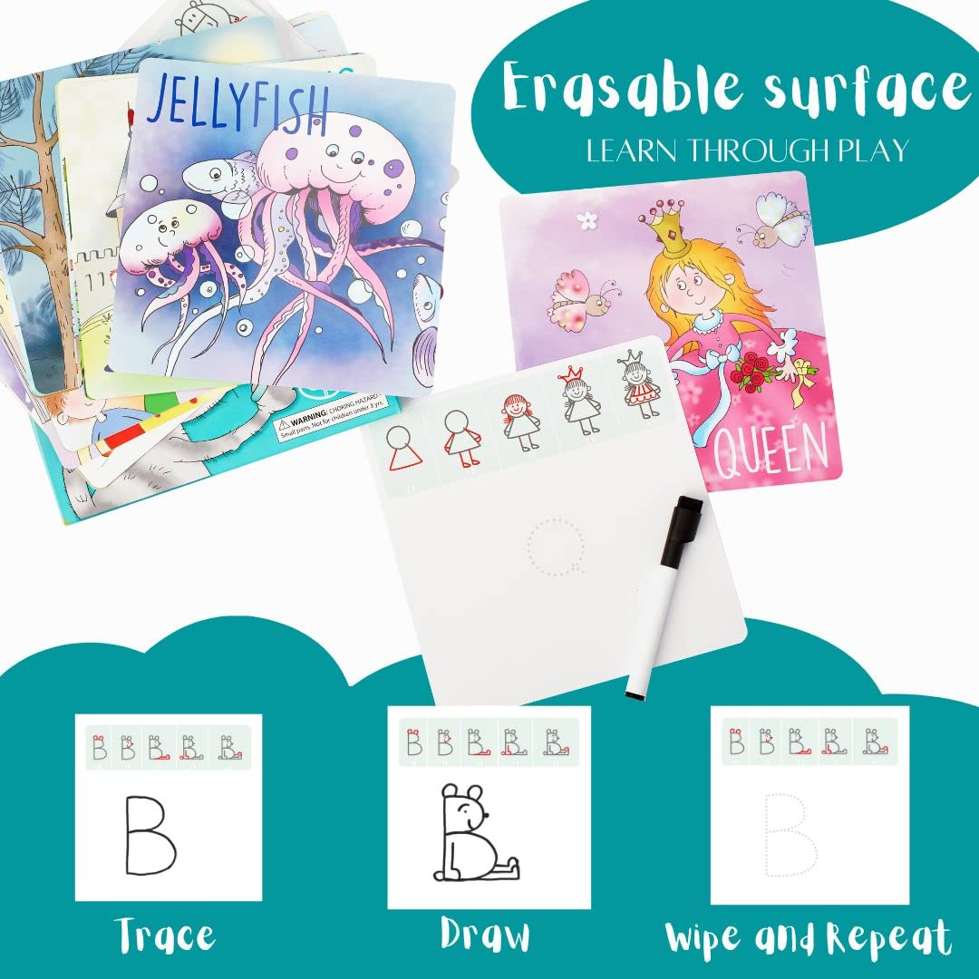 Alphabet Learning Tracing Set – ABC Handwriting Toys & Drawing Educational Game, Preschool Activity Gift for Kids Ages 3–6, Boys & Girls