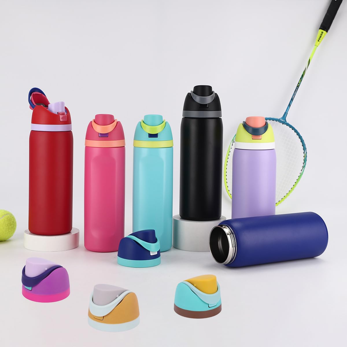 Noiimiy Replacement Cap for Owala Freesip, Replacement Lid Compatible with Owala Cup Sizes 16oz 24oz 32oz 40oz This BPA-Free One-Touch Water Bottle