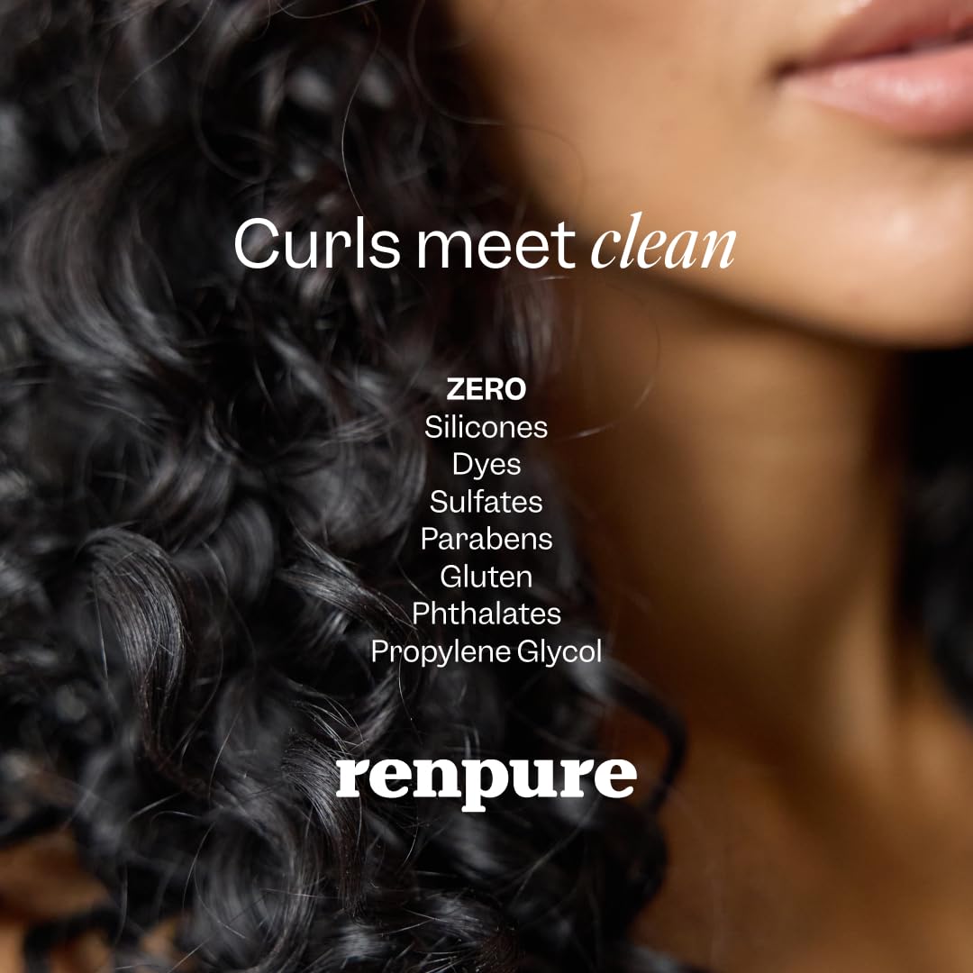 Renpure Castor Oil & Moringa Shampoo and Conditioner Set, Plant-Based*, Curl Enhancing, Moisturized, Manageable & Frizz-Free Curls -Castor & Moringa