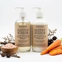 Wild Hermit Wellness' Rooted Wisdom Goat Milk Shampoo and Conditioner Set with Himalayan Pink Salt, Carrot Seed Oil, Sulfate Free, 10 oz Each, 2 Count