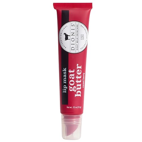 Dionis Goat Butter Lip Mask - Hydration Lip Treatment with Gentle Exfoliation, Conditioning Mask with Shea Butter, Jojoba Oil, Raspberry Seed Oil