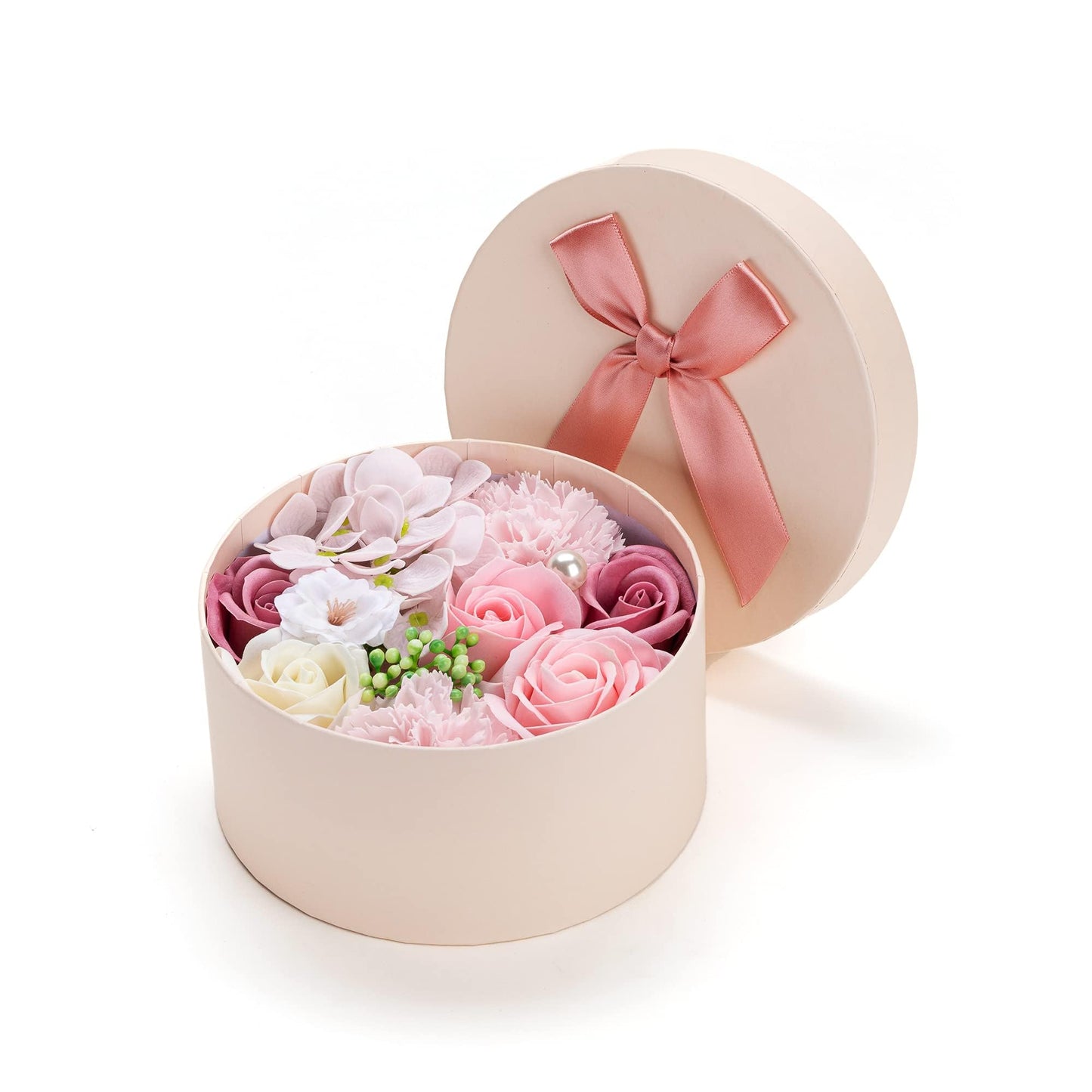 Luxury Beautiful Flora Scented Roses/Carnation Flower Bath Soap with Stem, Flower Soap in Gift Box, Gift for Birthday/Valentine's Day/Mother's Day