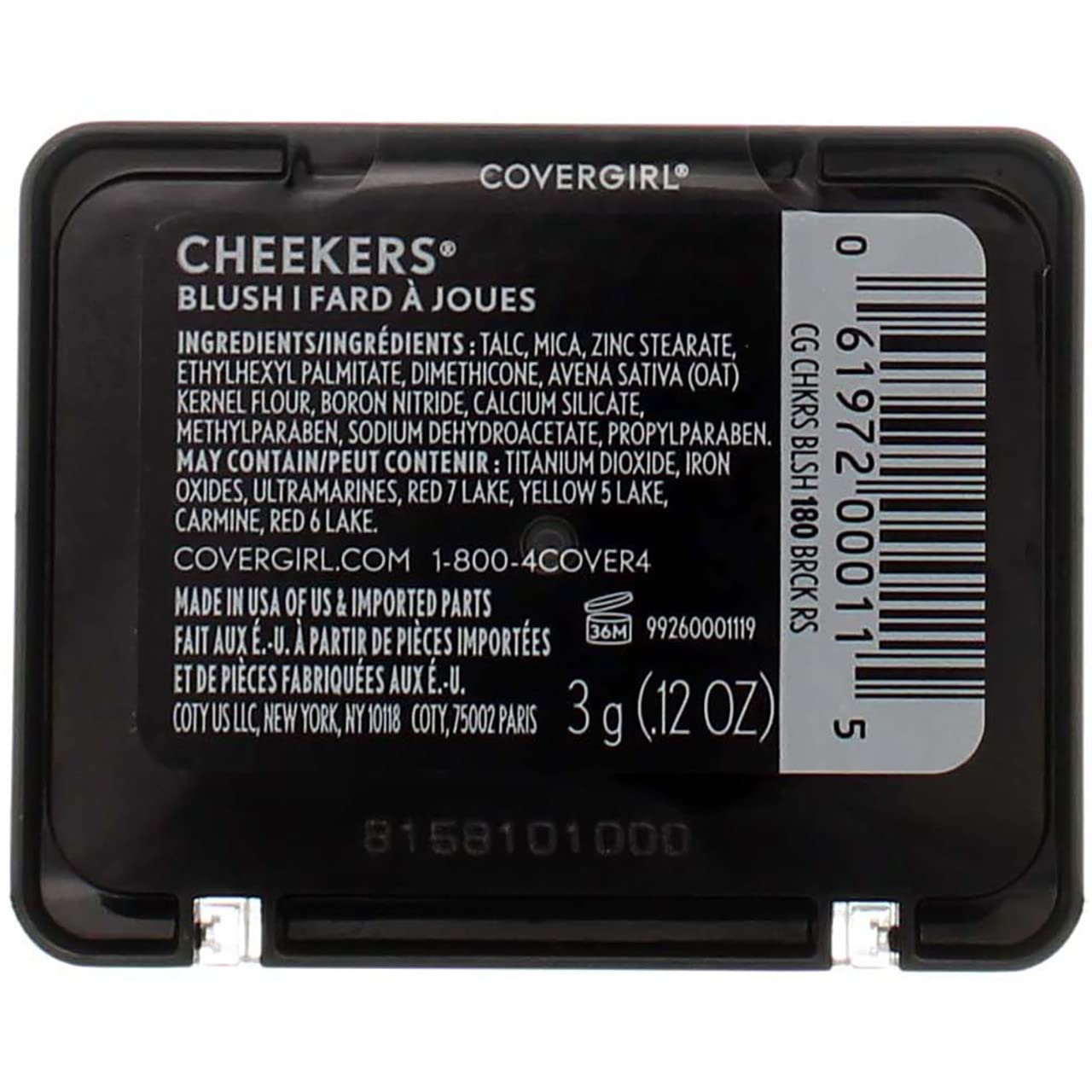 CoverGirl Cheekers Face Blush, Brick Rose 0.9 oz (4 pack) (Bundle)