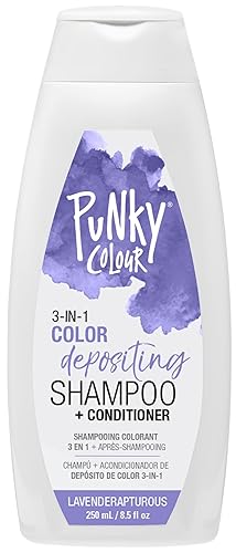 Punky Colour 3-in-1 Color Depositing Conditioner & Hair Cleanser - Lavenderapturous, Semi Permanent Hair Color Conditioner, Long-Lasting Hair-Dye, 8.5