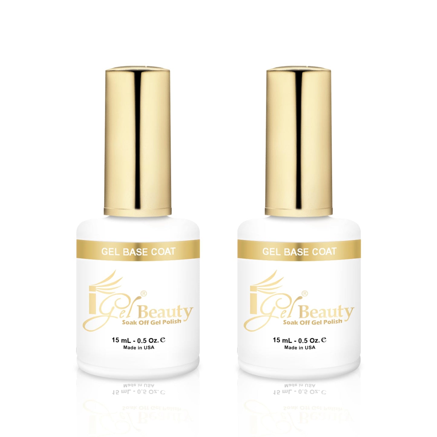iGel Beauty Gel Base Coat - 2 Pack, Soak-Off UV/LED Gel Polish Base, Long-Lasting Adhesion, Chip-Resistant Foundation for Gel Nails, 0.5 oz (15mL) Beauty & Personal Care iGel Beauty
