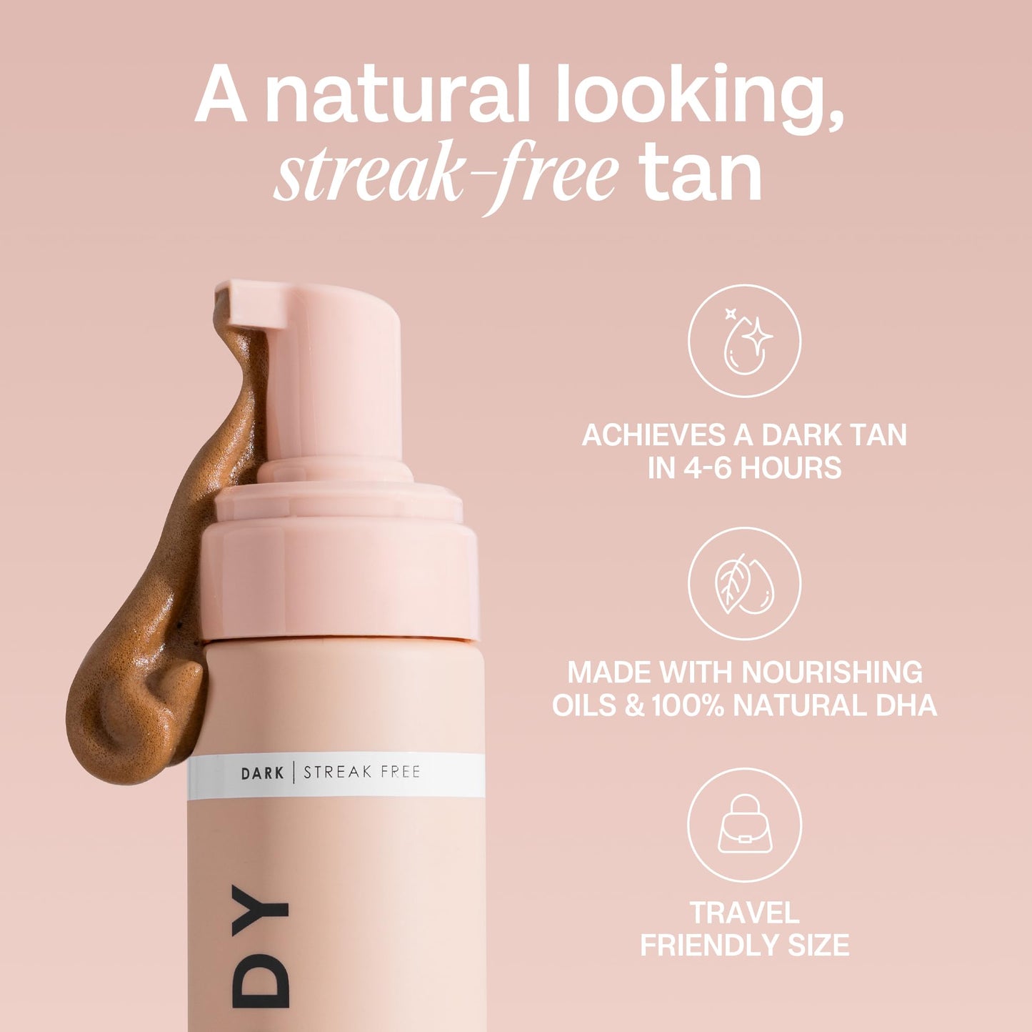 Bali Body Self Tanner Mousse Dark - Sunless Tanning Foam for Body | Natural, Streak-Free, Fake Tan | Vegan, Cruelty-Free, Organic Self Tan Mousse Beauty and Personal Care BALI BODY