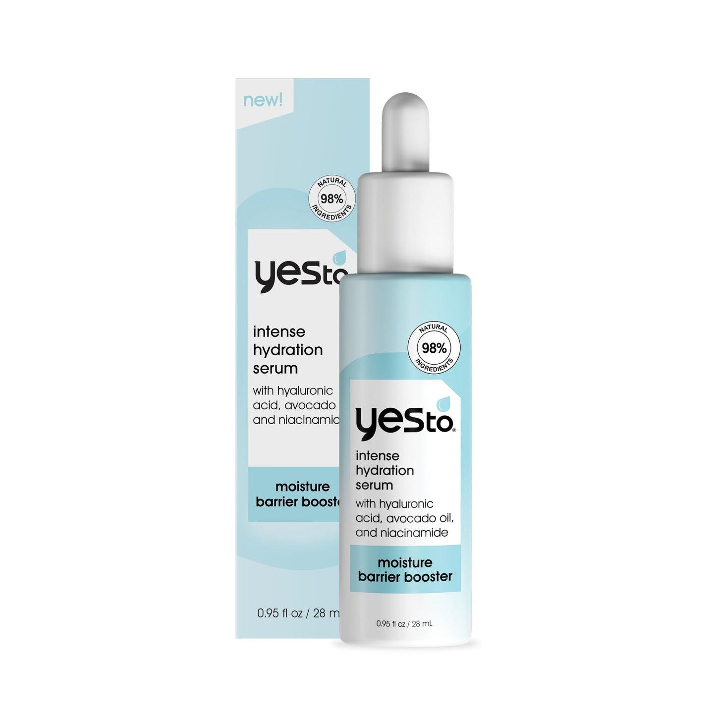Yes To Intense Hydration Serum, Locks In Moisture and Helps Support Skin's Barrier Against Environmental Damage, Hyaluronic Acid, Avocado Oil