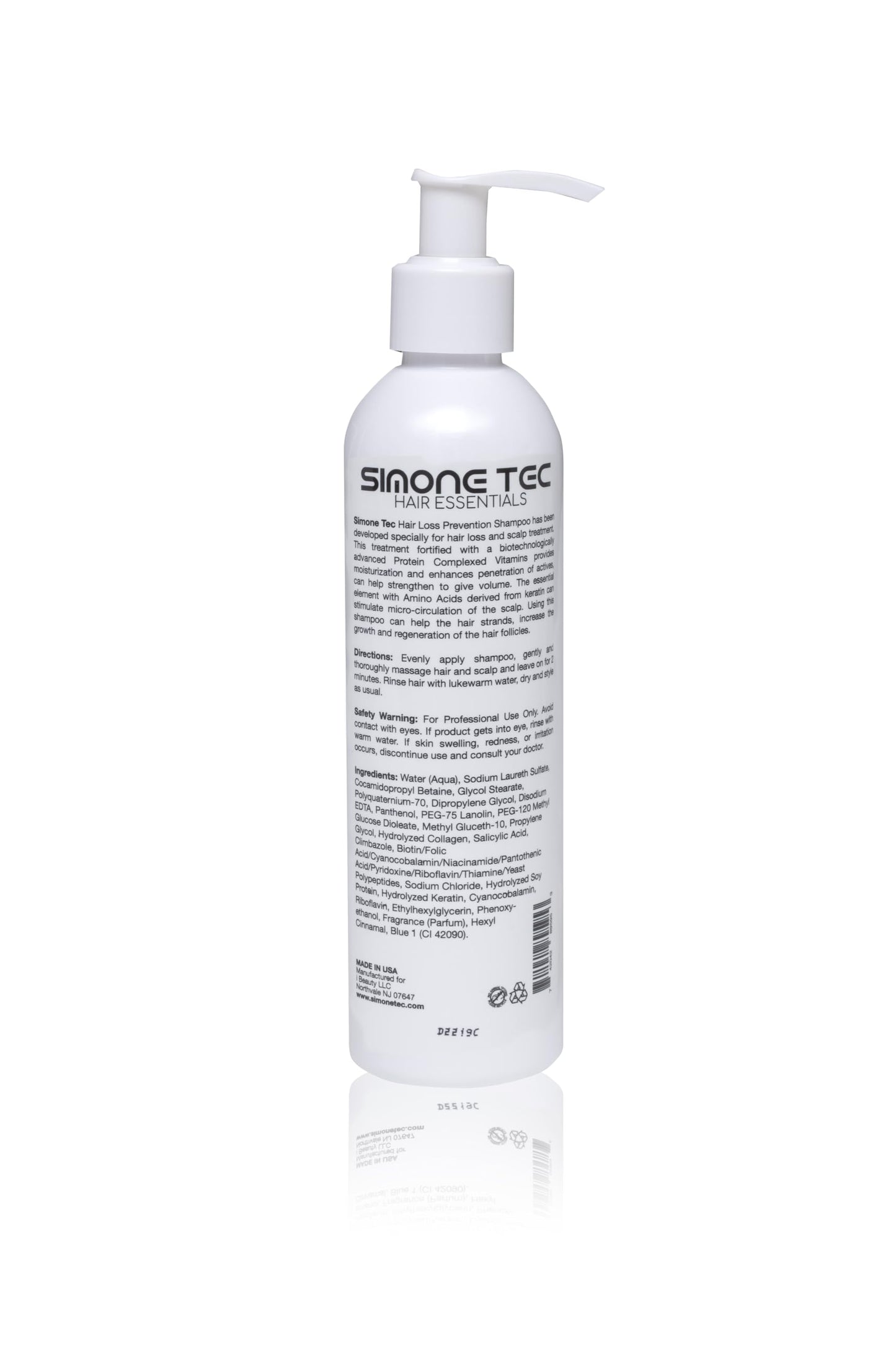 Simone Tec Prevention Anti-Hair Loss Shampoo & Conditioner (236ML) Scalp Care, Stimulate | Dx2-Dixidox Phase 1 & DNA-Pollen Phase 2 Treatment 10ml